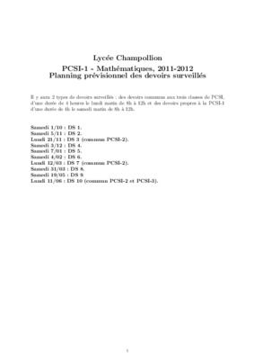 devoirs surveille lycee champollion Book