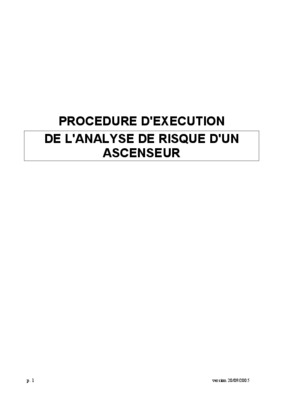 procedure ascenseur Book