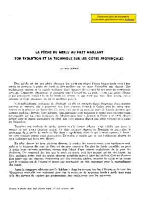 filet maillant en mediterranee Book