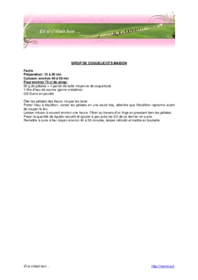 coquelicots Book