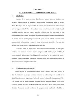 reprise lexicale Book