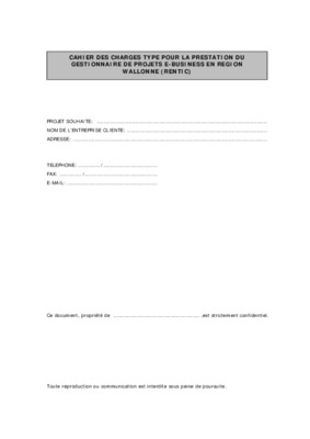cahier de charge pour prestation securite residence Book