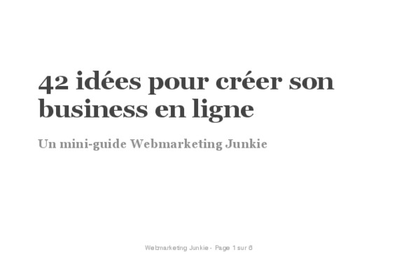 70 idees de business Book