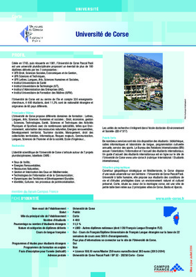 universite de corte Book