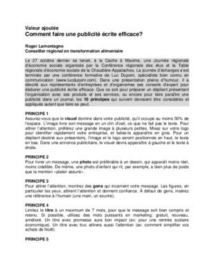 comment faire une publicite Book