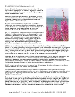 tisane epilobe Book
