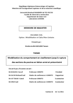 theme de memoire en modelisation en mecanique Book