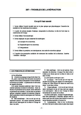 troubles de refraction Book