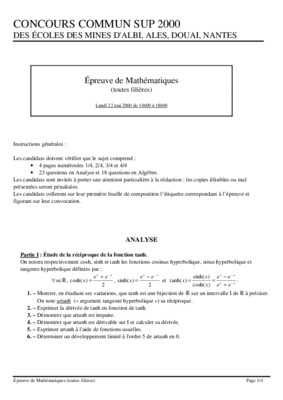cnc math1 enonce mp 2000 Book
