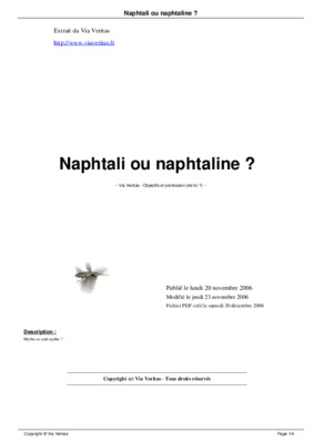ou trouver de la naphtaline Book
