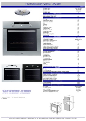 four whirlpool akz230 Book