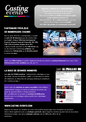 plaquette audiovisuelle agence Book