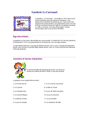 sport garderie Book