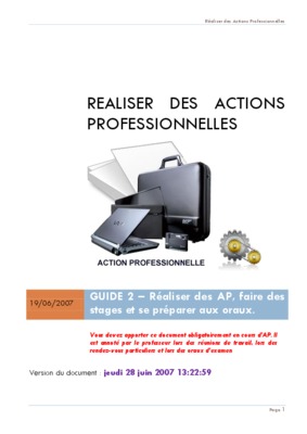deroulement des actions professionnelles Book