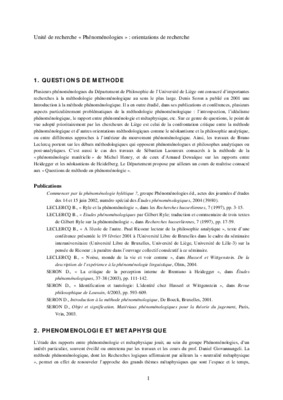 phenomenologies Book