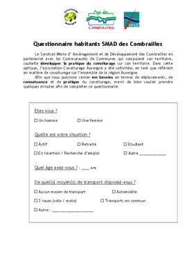 questionnaire habitants Book