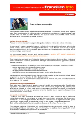 creer un service commerciale Book