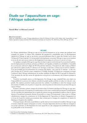 aquaculture en cage dans un etang Book