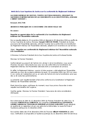 arret de la cour supreme de justice 1996 en rdc Book