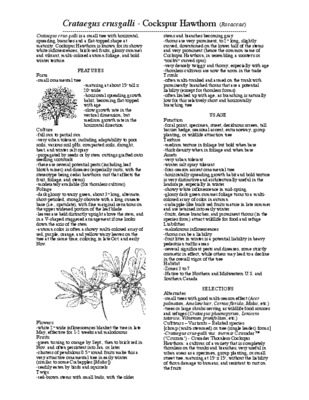 crataegus Book