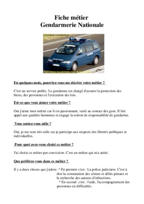 gendarmerie metier Book
