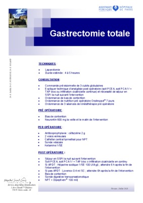 gastrectomie totale Book