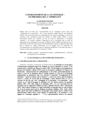 premier pas en statistique Book