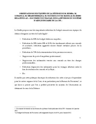affaire bemba et la cpi Book