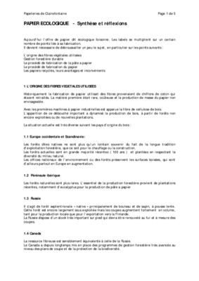 cours de synthese ecologique Book