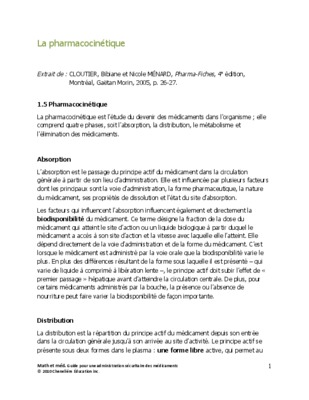schema de devenir du medicaments dans l organisme Book