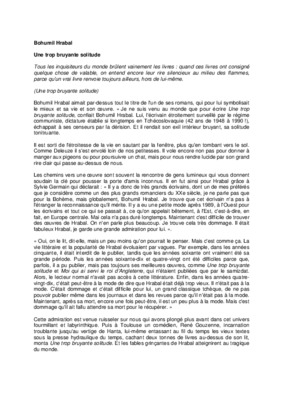 une trop bruyante solitude Book