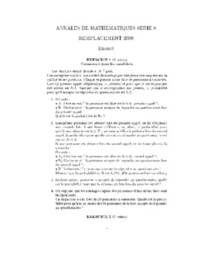 sujet remplacement mathematiques bac s france Book