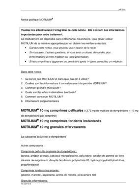 notice du motilium Book