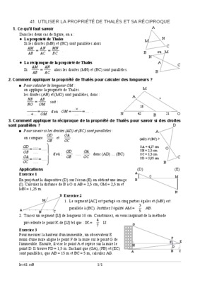reciproque de la propriete de thales Book