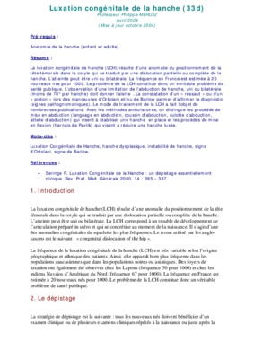 luxation hanche adulte Book