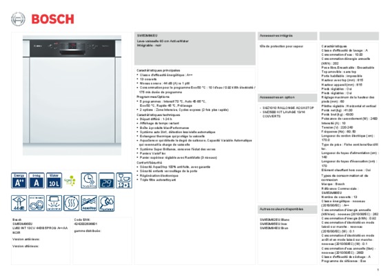 bosch smi53m86eu mode emploi Book