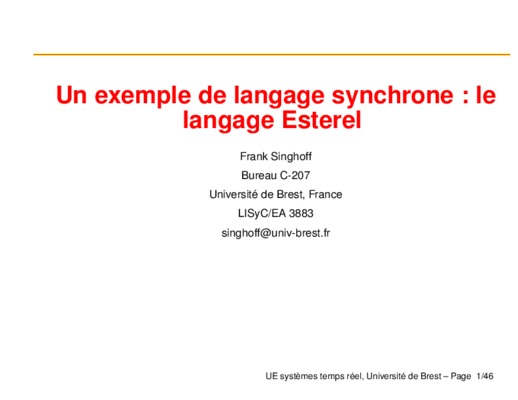 exo langage synchrone signal Book