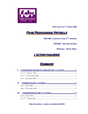 donation et action paulienne Book