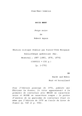 occis Book