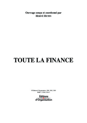 toute la finance d_entreprise Book