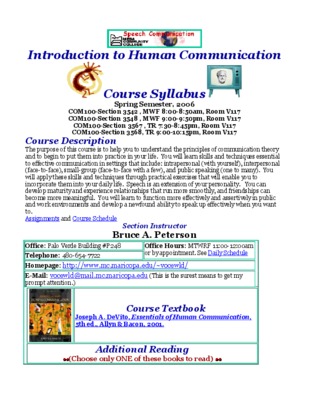 communication syllabus Book