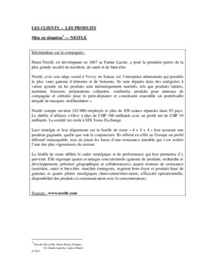 mapping produits nestle Book