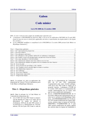 les entreprises du secteur minier au gabon Book