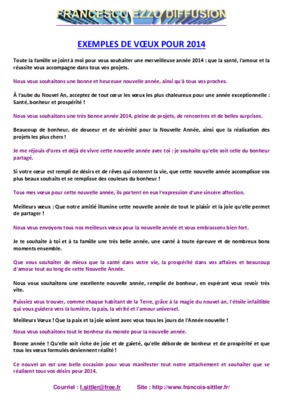 exemple de voeux relatifs a la fonction Book