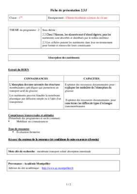 absorption des aliments chez l_homme Book
