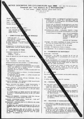 certificat de conformite solex motobecane s3800 Book