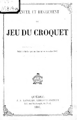 croquet Book