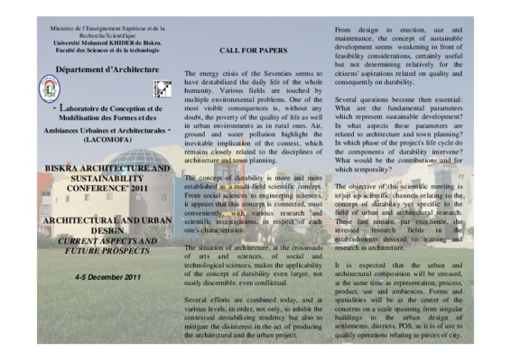 sejet magistere architecture biskra Book
