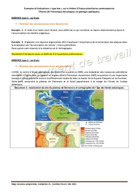 exemples evalaution type bac sur le theme 1 Book
