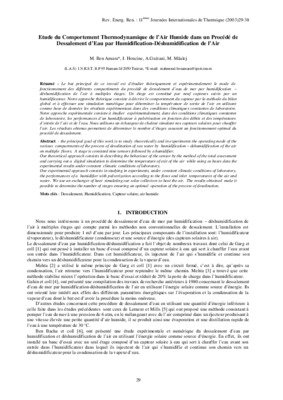 thermodynamique air humide Book